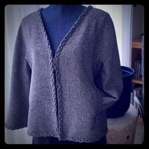 Silk Jackie O style boxy jacket